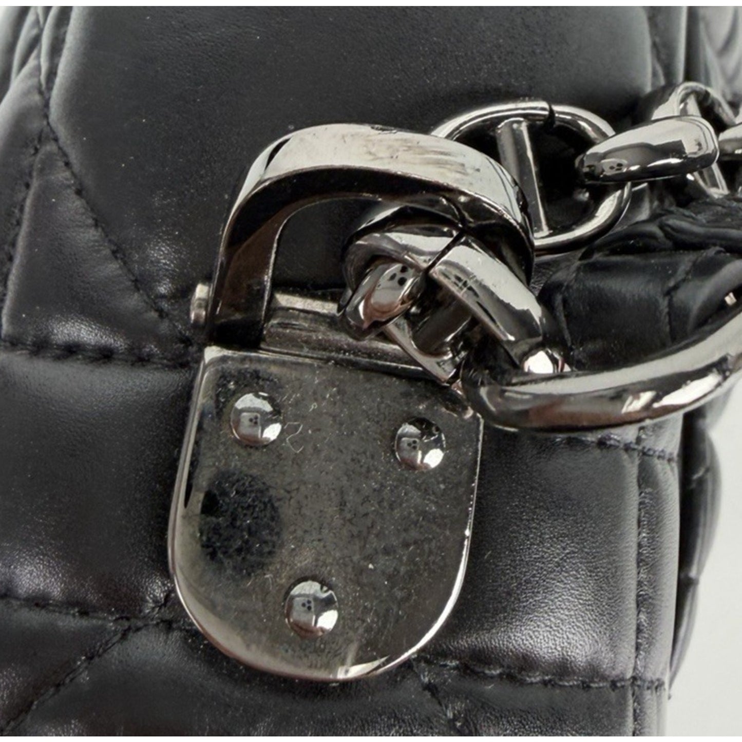 Christian Dior Caro Medium Bag in Black Quilted Puff Calfskin Leather E5