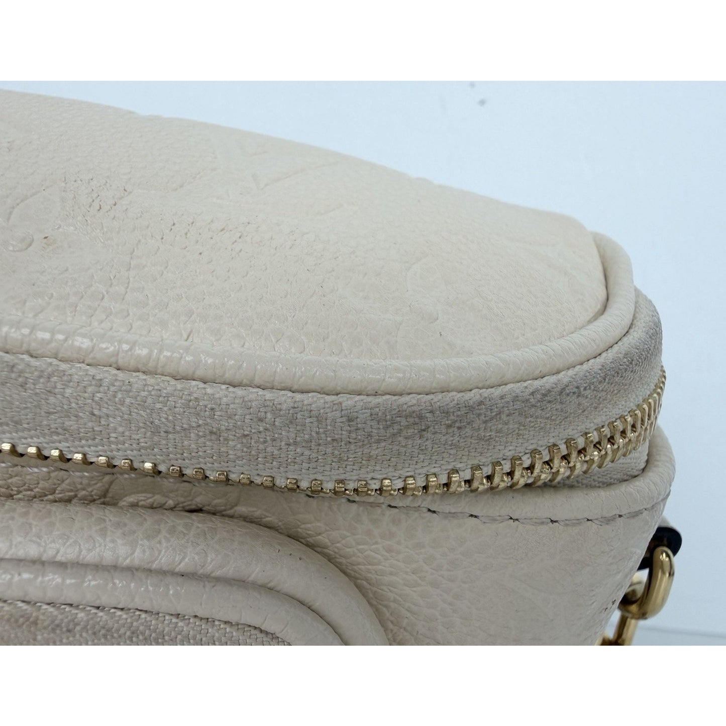 Louis Vuitton Mini Bumbag in Cream Embossed Monogram Empreinte Leather NFC U1