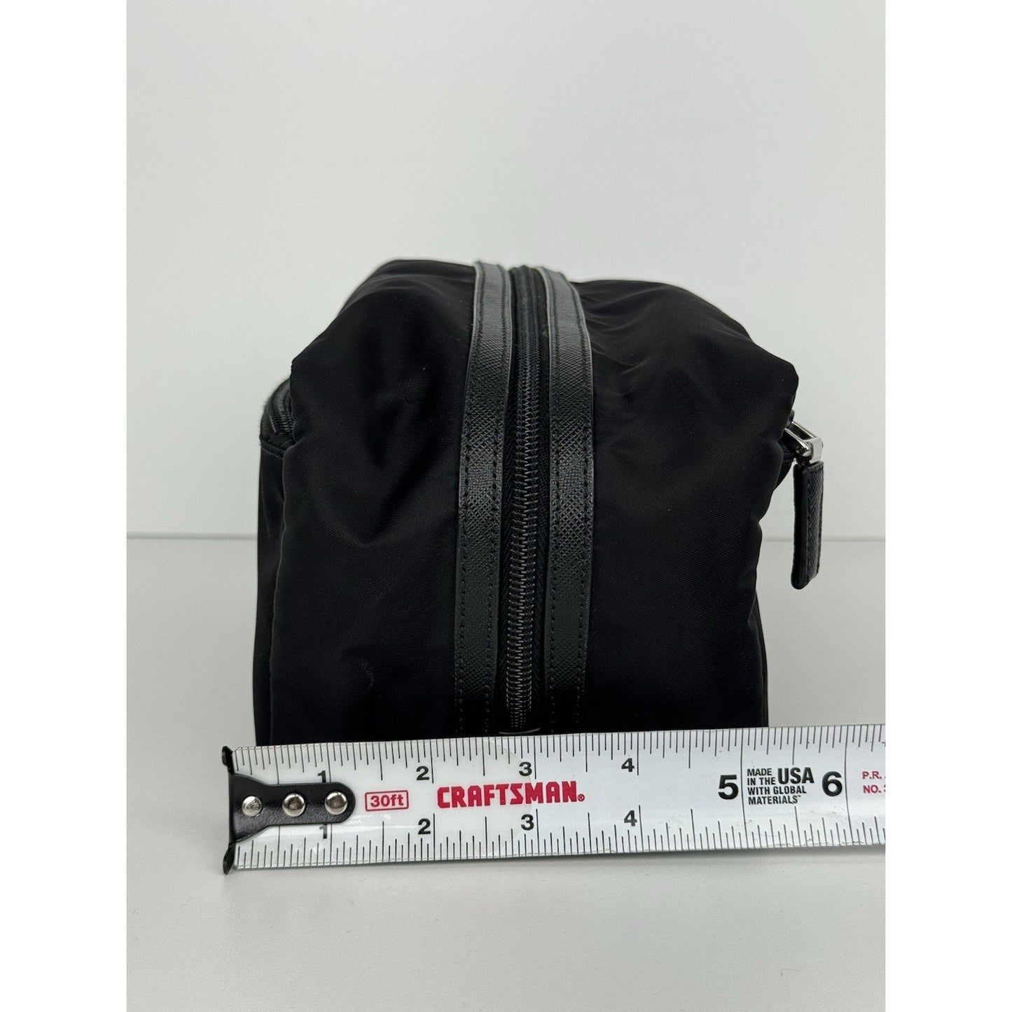 Prada Re Nylon and Saffiano Leather Travel Pouch E-2