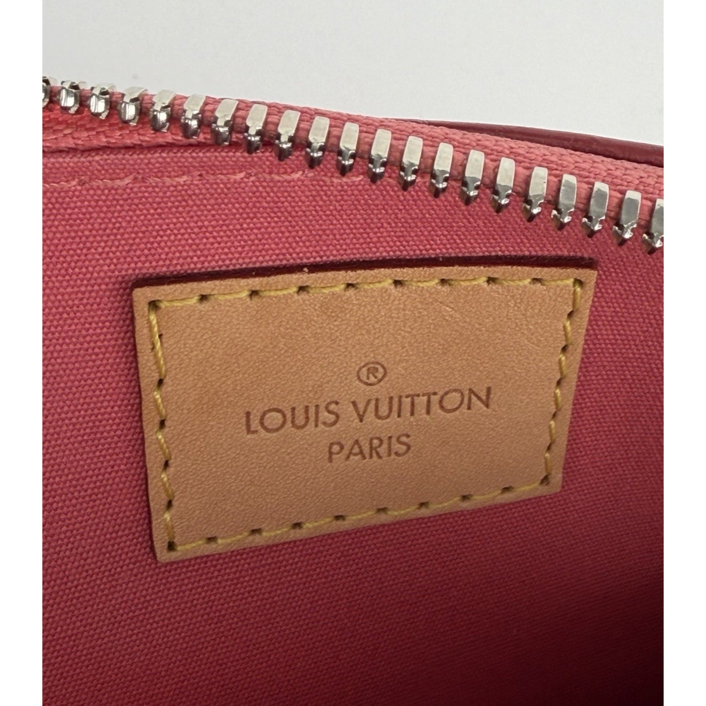 Louis Vuitton Alma BB Bag LV Monogram Glossy Coral-Pink Patent Leather 2015 S