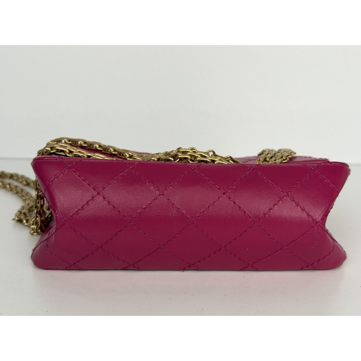 Chanel 2.55 Reissue Mini Flap Bag Quilted Calfskin Leather Pink Microchipped C9