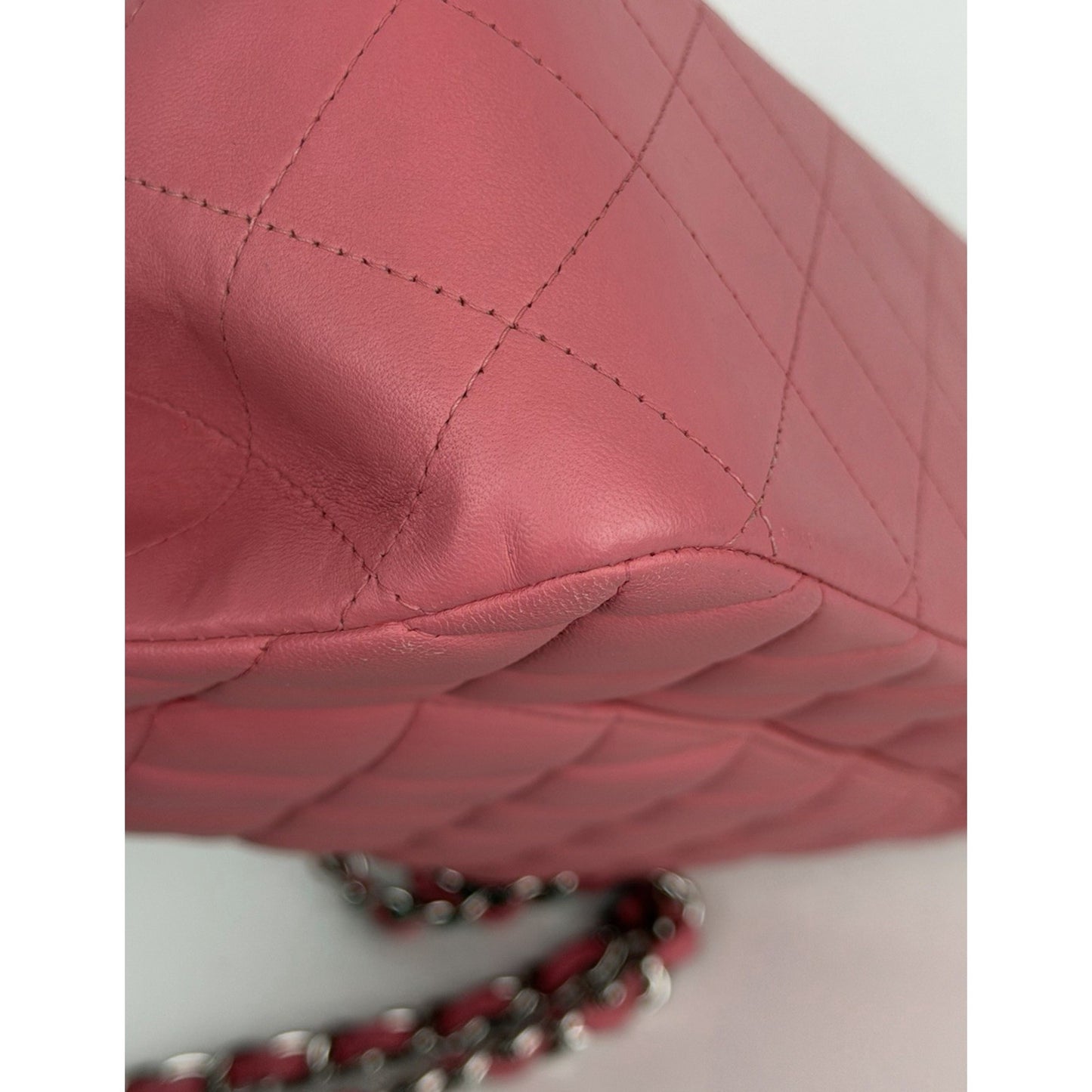 Chanel Jumbo Classic Double Flap Bag Pink Quilted Lambskin Leather 2013-2014 R1