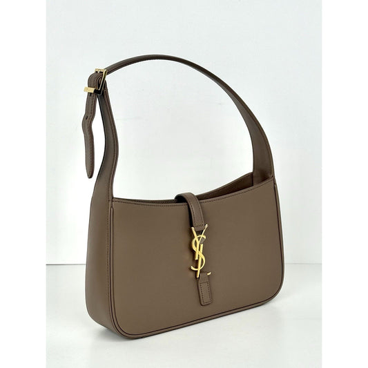 Saint Laurent Le 5 à 7 Beige Leather Shoulder Bag