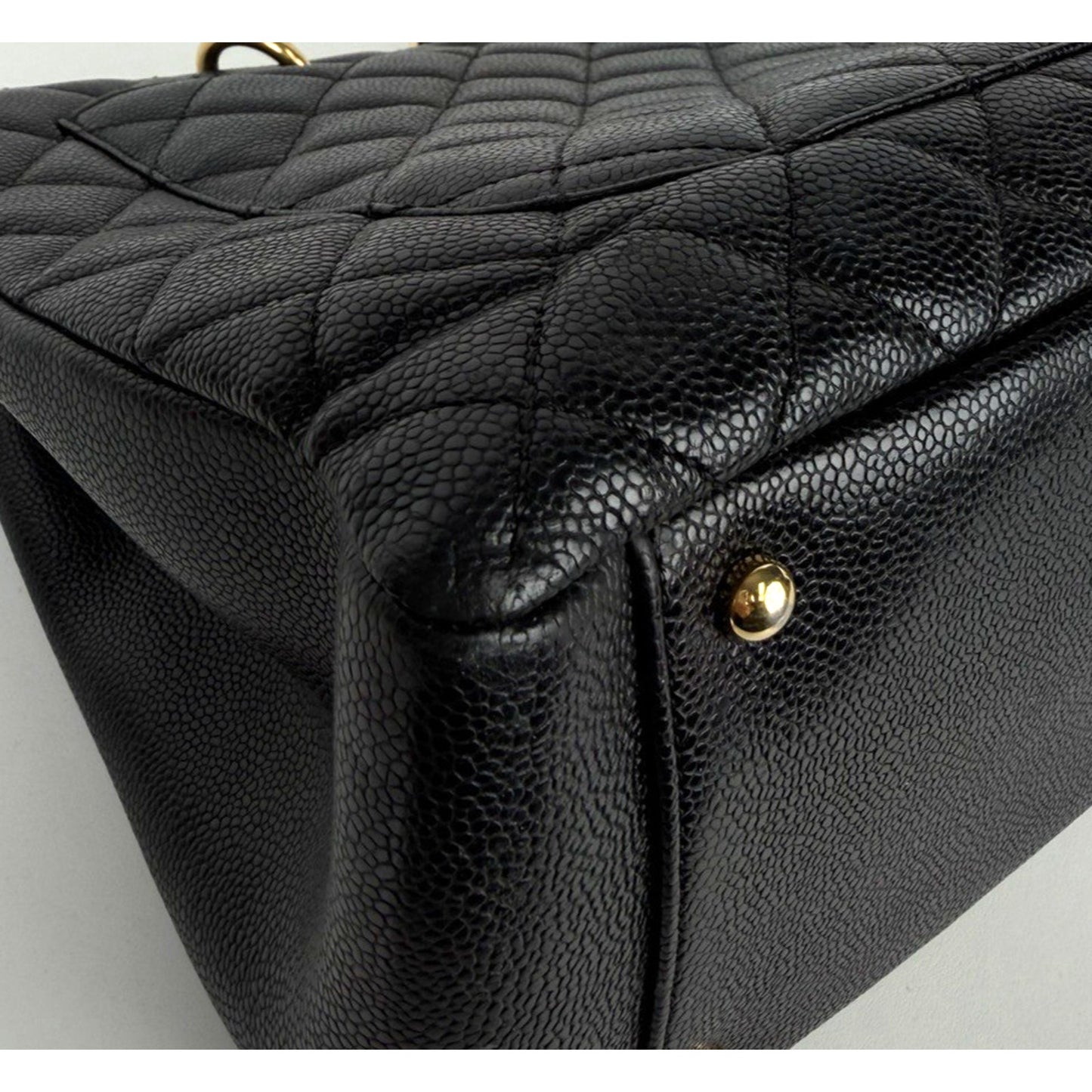 Chanel Grand Shopping Tote XL Bag in Black Quilted Caviar Leather 2013 D6
