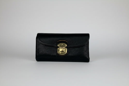 Louis Vuitton Black Monogram Mahina Leather Amelia Wallet S-04