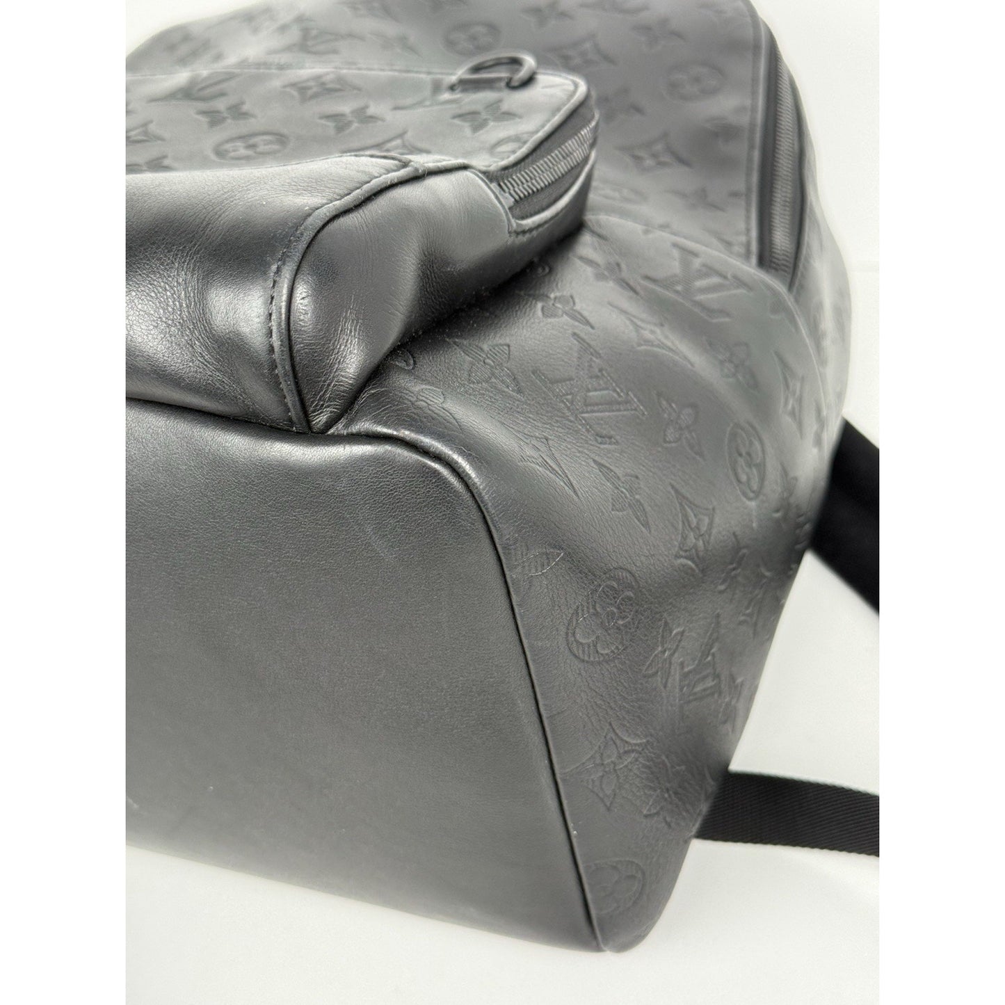 Louis Vuitton Shadow Monogram Racer Backpack Black Leather B-7