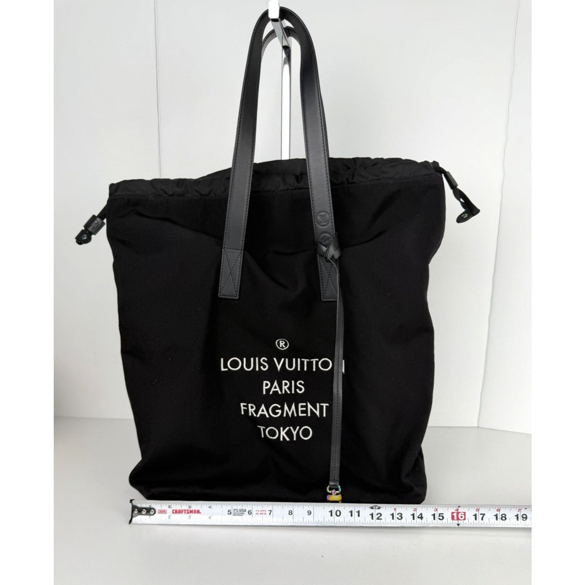 Louis Vuitton Fragment Cabas Tote Bag in Black Canvas Silver Hardware S19