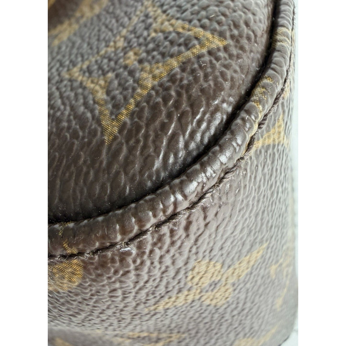 Louis Vuitton PM Looping Bag Monogram Canvas Vachetta Leather Handle 2006 S