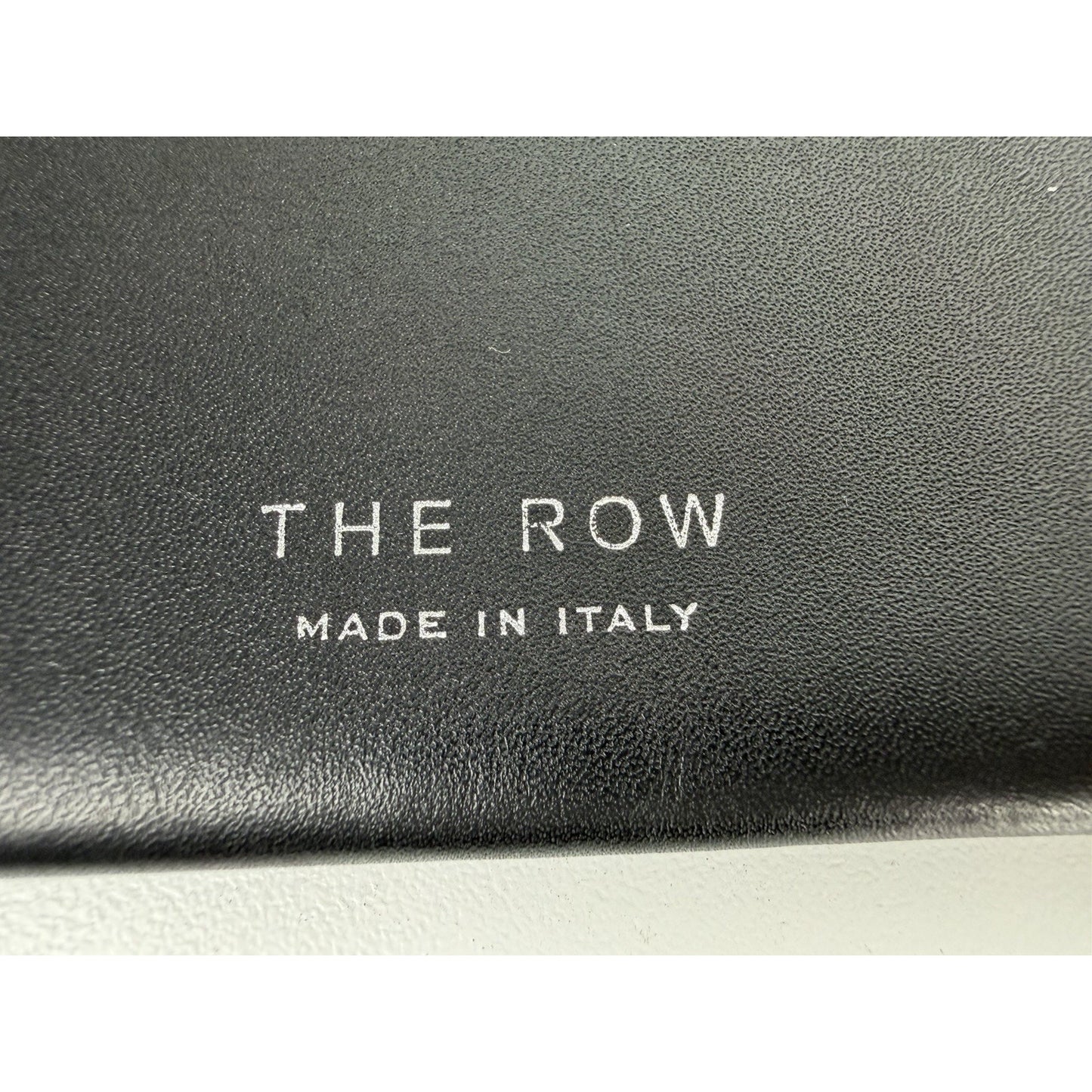 The Row Black Leather Wristlet Women Clutch