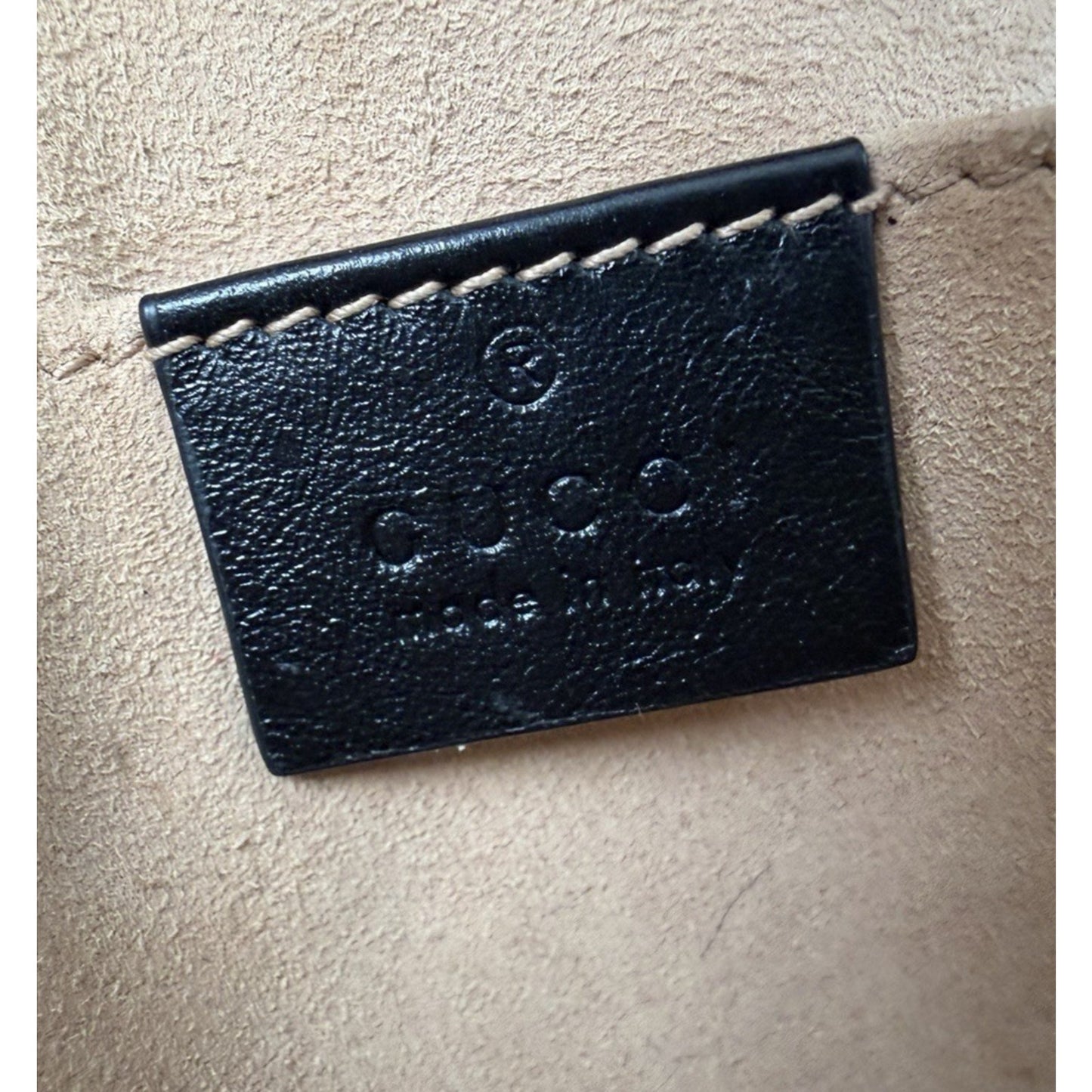 Gucci Marmont Camera Shoulder Bag Small in GG Canvas & Black Leather S04