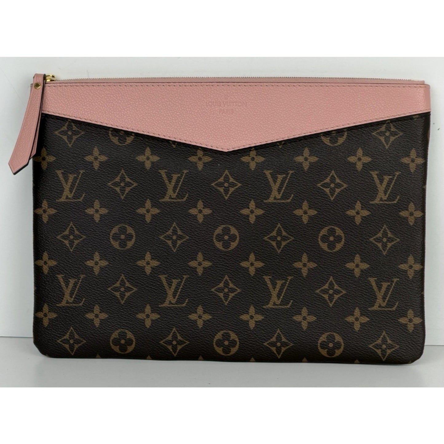 Louis Vuitton Daily Pouch Brown and Pink Coated Canvas Classic Monogram 2019 K1