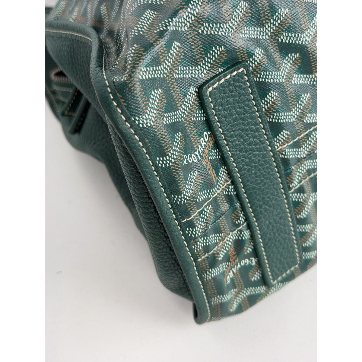 Goyard Sac Hardy PM Tote Bag in Green Goyardine Coated Canvas with Pouch E-8