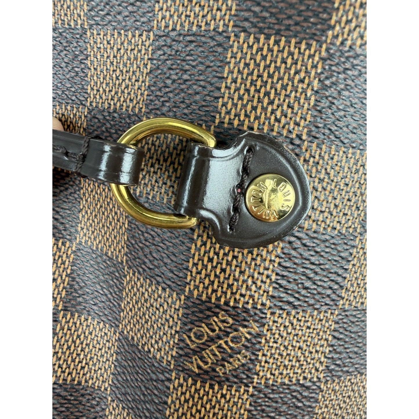 Louis Vuitton Neverfull MM Tote Bag in Damier Ebene Coated Canvas 2016 S09