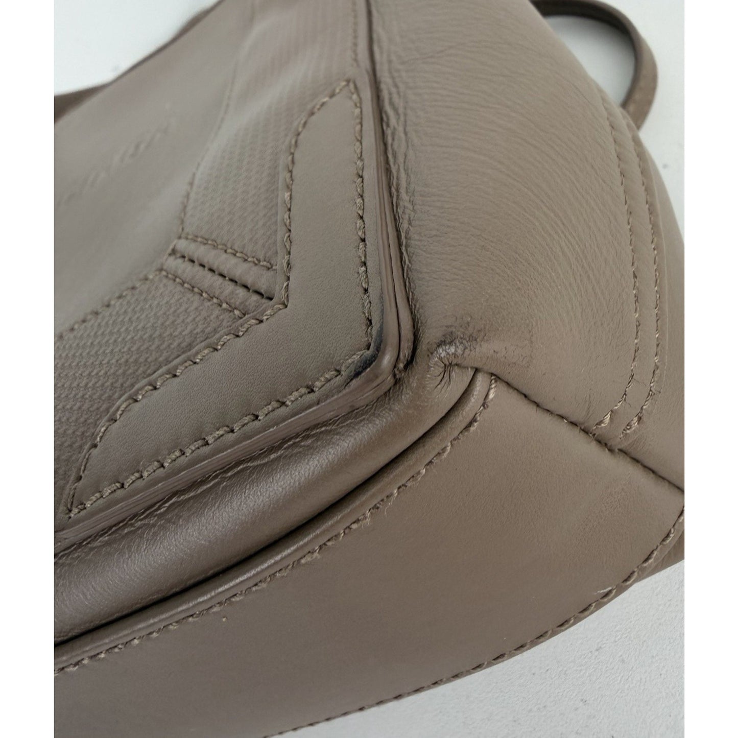 Balenciaga Navy Cabas Top Handle Bag XS with Pouch in Brown Leather S-10