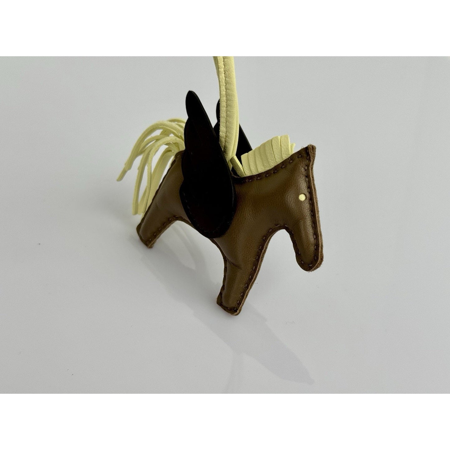 Hermes Rodeo Pegase PM Bag Charm in Brown Leather