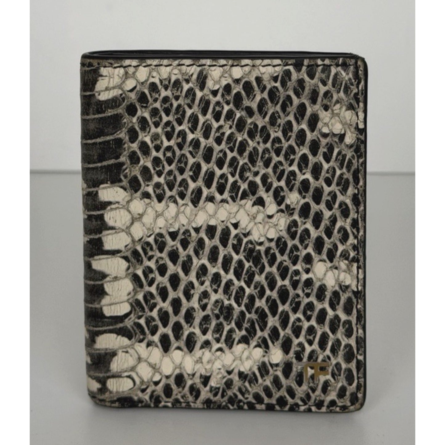 Tom Ford Men's Snake Print Bifold Wallet in Leather