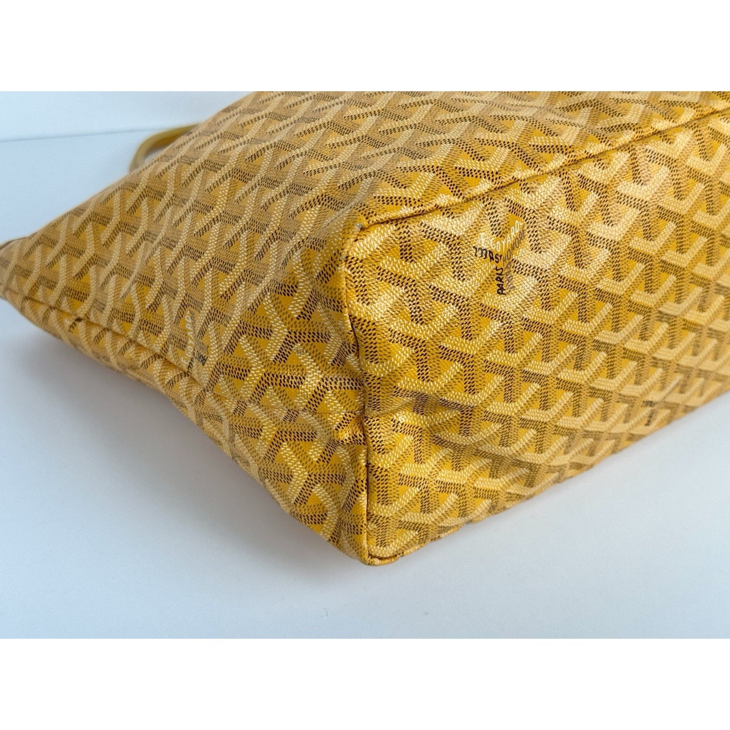 Goyard Saint Louis Tote Bag in Yellow Goyardine Canvas B-5