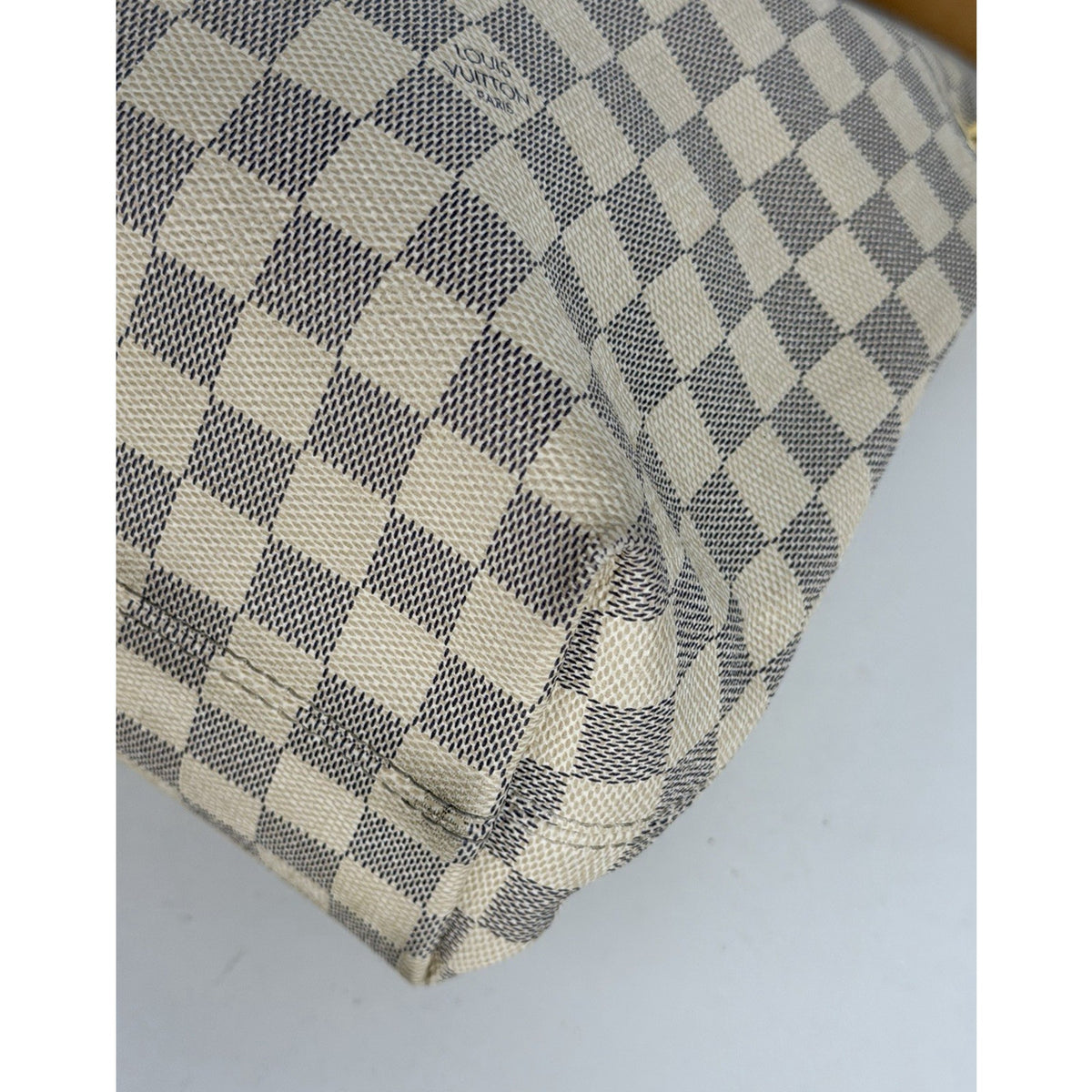 Louis Vuitton Graceful PM Tote Shoulder Bag in Damier Azur Coated Canvas 2018 S