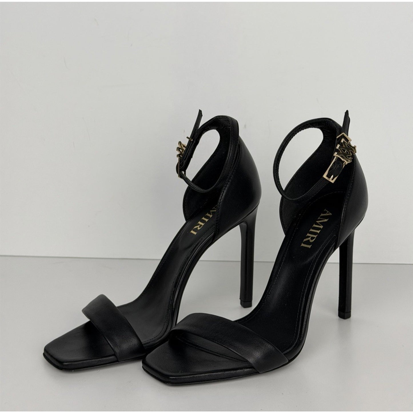 AMIRI Women's MA High Heel Sandals in Black Leather 36EU (5.5 US)