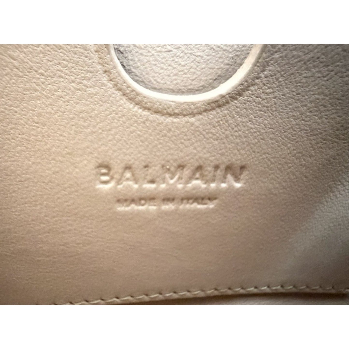 Balmain Ebene Mini Bag with Resin Top-Handle Beaded with Shell Embellishments E5