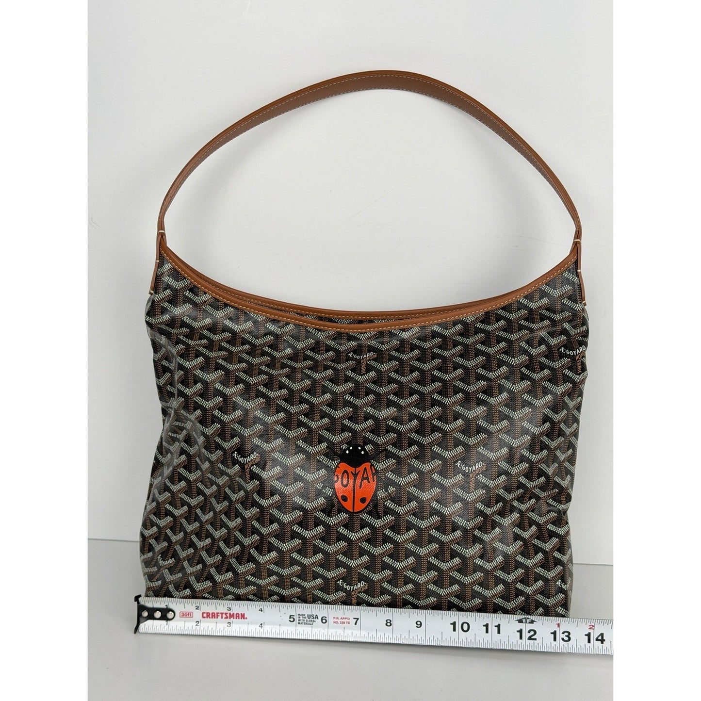 Goyard Boheme Hobo Bag in Goyardine Coated Canvas and Chevron Pattern D2