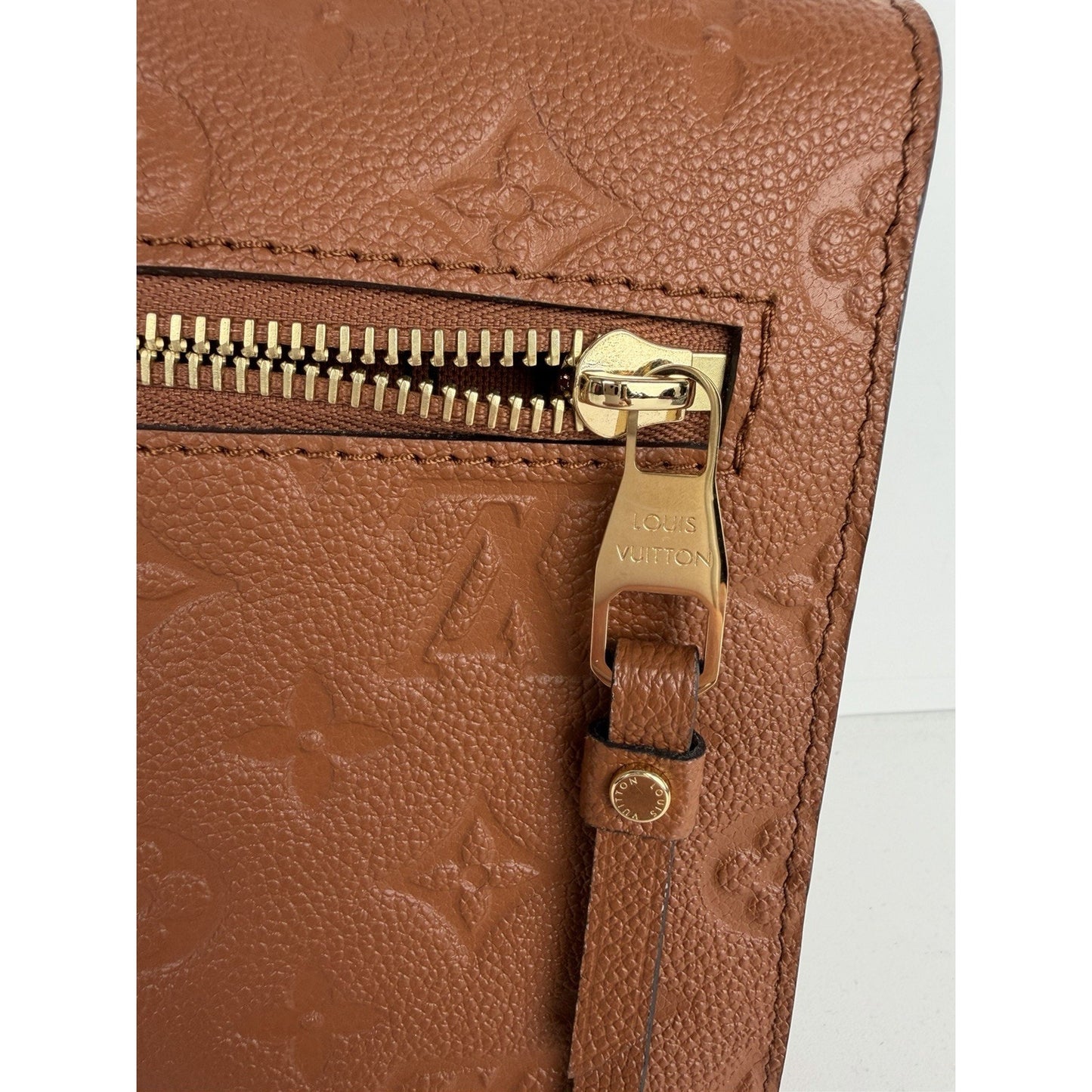 Louis Vuitton Pochette Metis Bag in Cognac Monogram Empreinte Leather NFC B-4