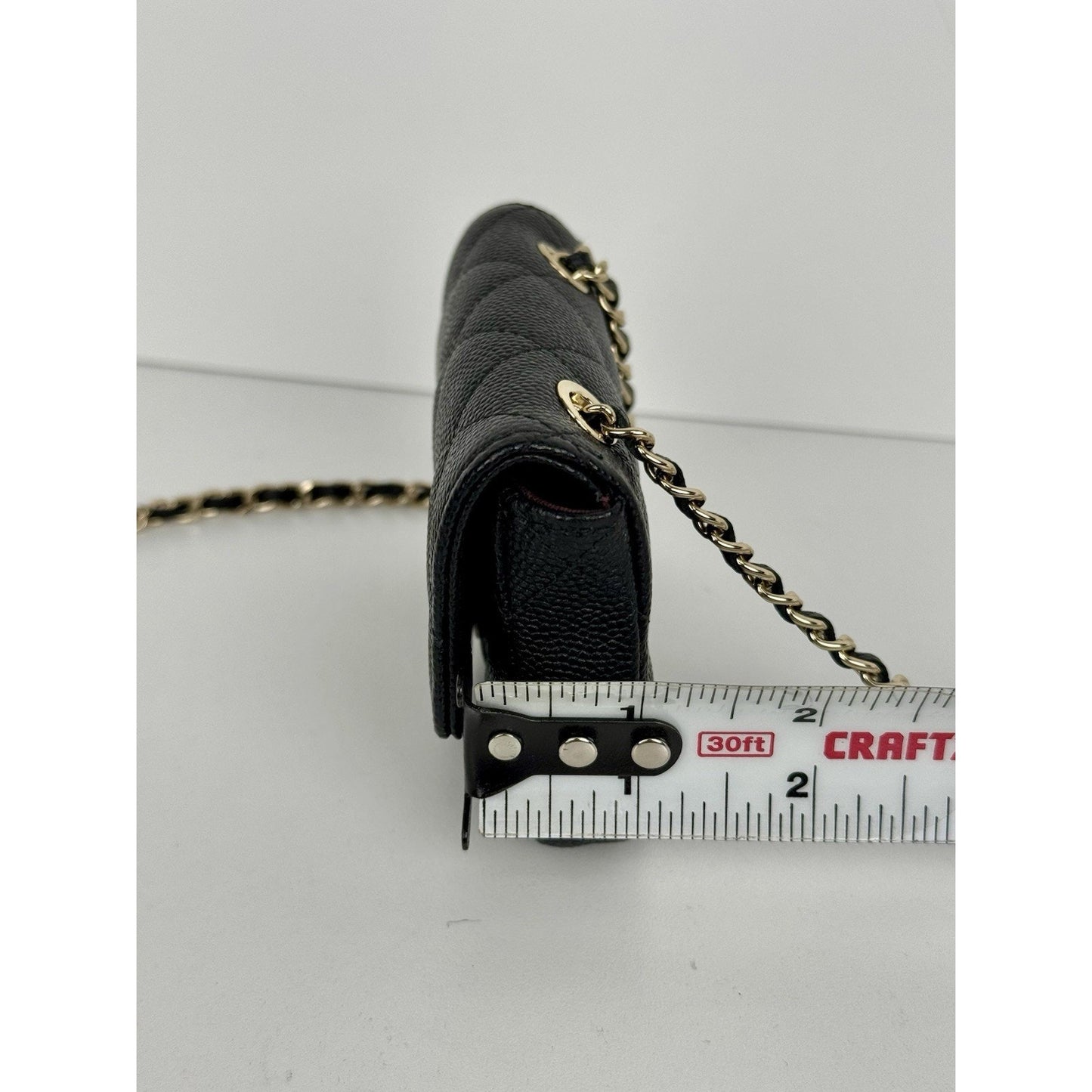 Chanel Classic Flap Chain Belt Bag Quilted Caviar Mini
