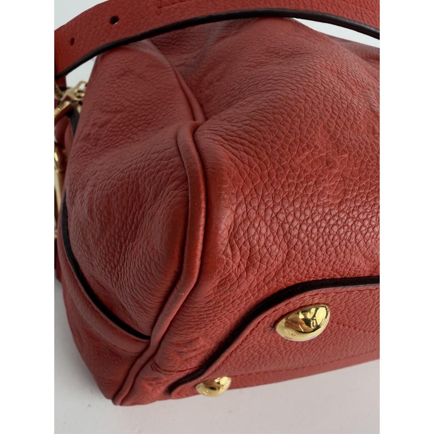 Louis Vuitton Speedy Bandouliere 25 Bag Red Monogram Empreinte Leather 2012 D4