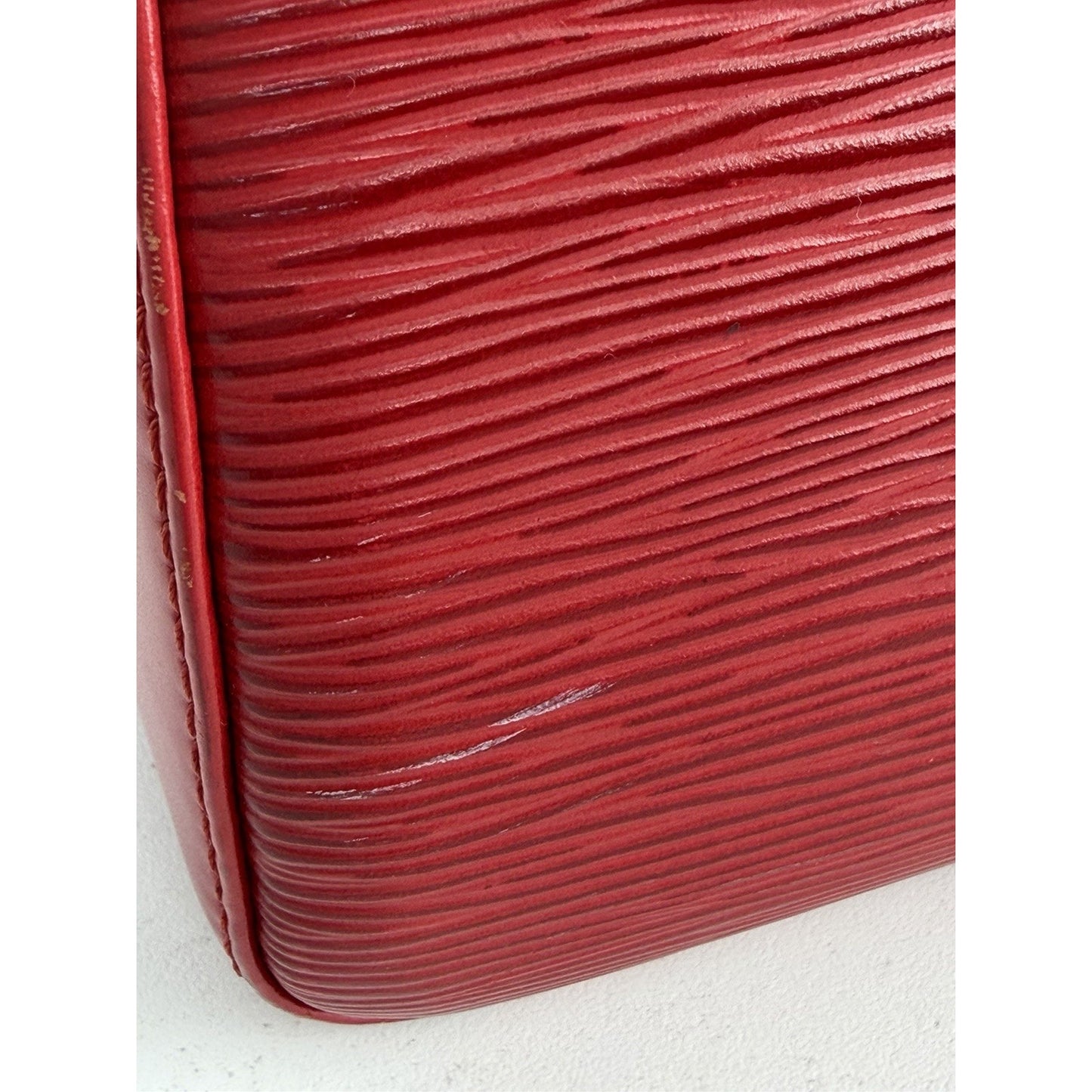 Louis Vuitton Jasmin Top Handle Bag Vintage Castilian Red Epi Leather 1998 S-10