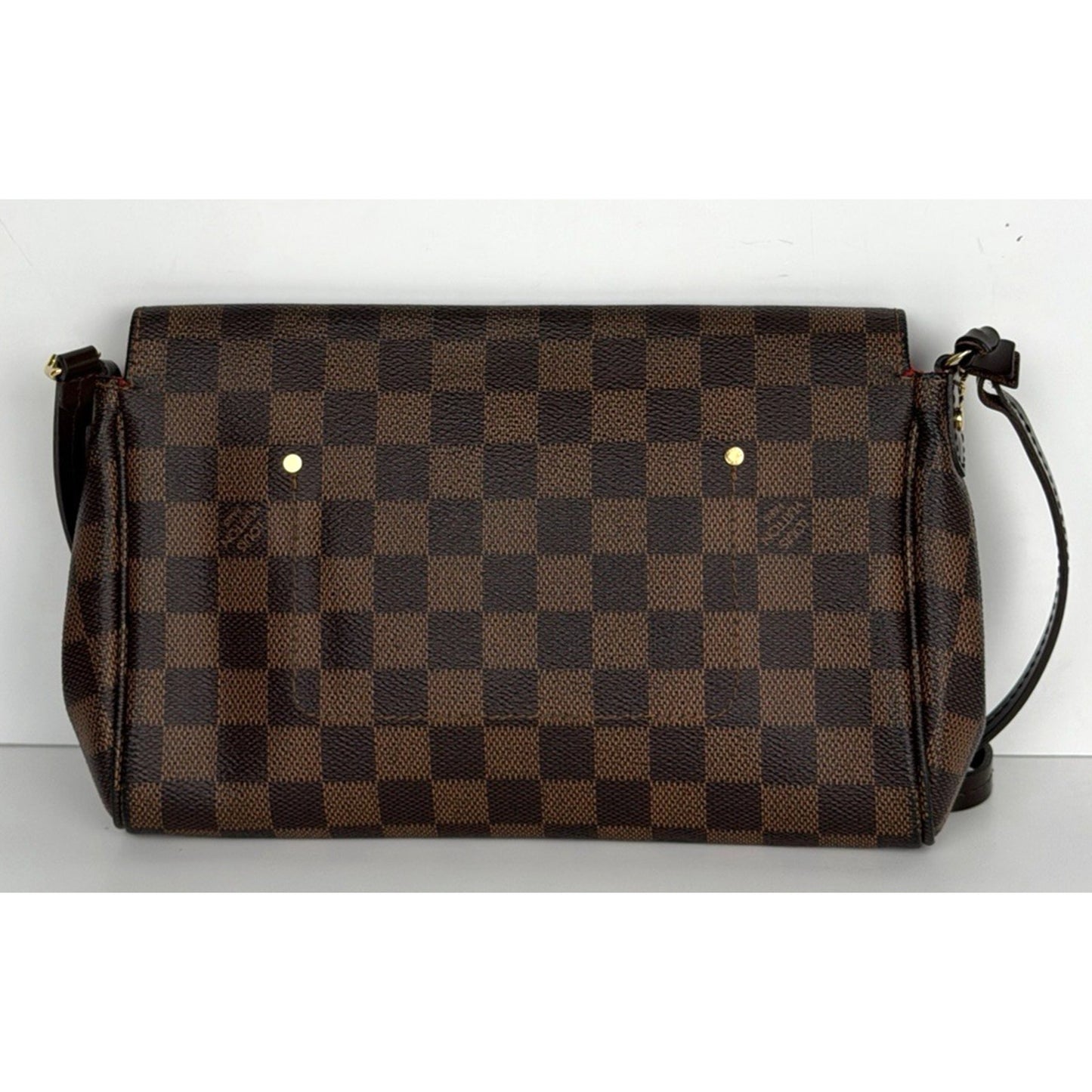 Louis Vuitton Favorite MM Shoulder Bag in Damier Ebene Coated Canvas 2015 S14