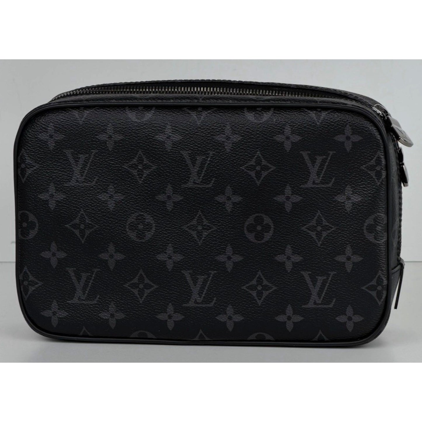 Louis Vuitton Monogram Eclipse Toilet GM Pouch Bag in Black Coated Canvas NFC S