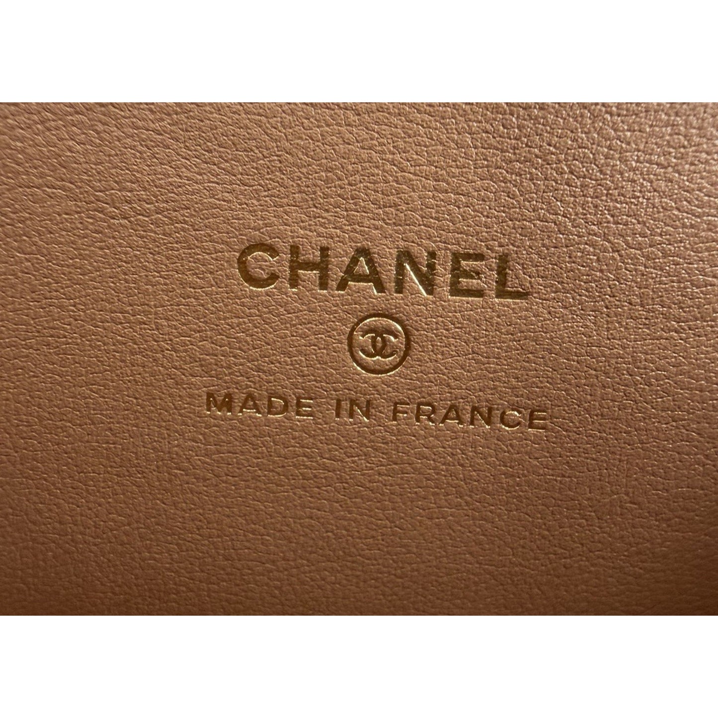Chanel Vanity Case Small Top Handle Bag in Glossy Beige With Chain NFC B1