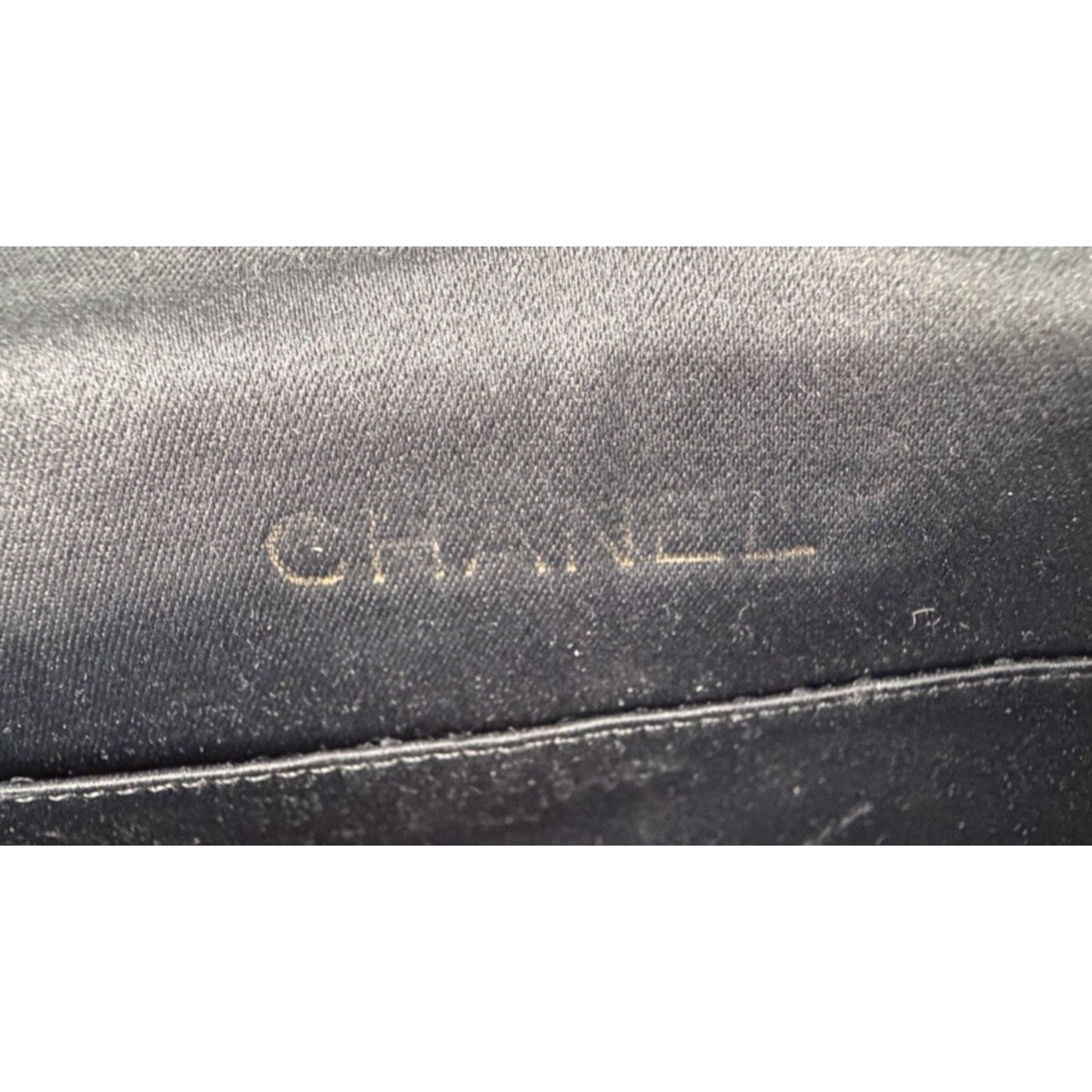 Chanel Satin Quilted CC Flap Mini Bag Vintage in Black with Gold HW E8