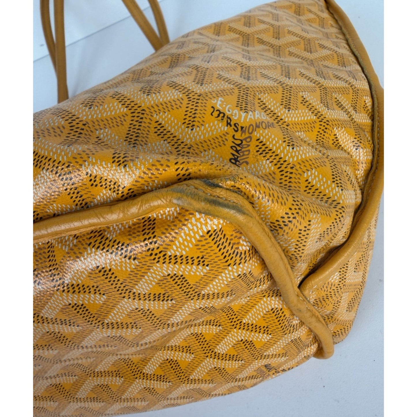 Goyard Saint Louis PM Tote Bag in Sunflower Yellow Goyardine Coated Canvas S