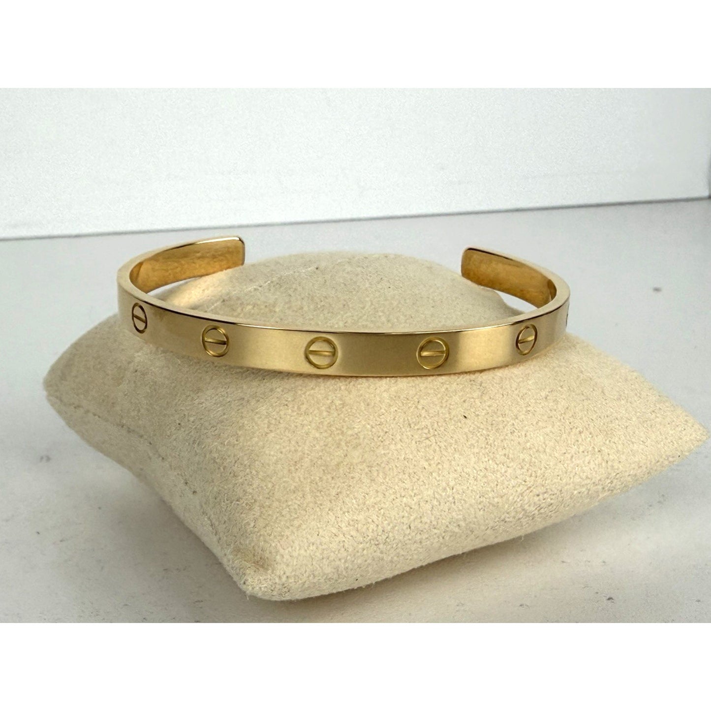 Cartier Love Open Cuff Bracelet in 18k Yellow Gold Size 18