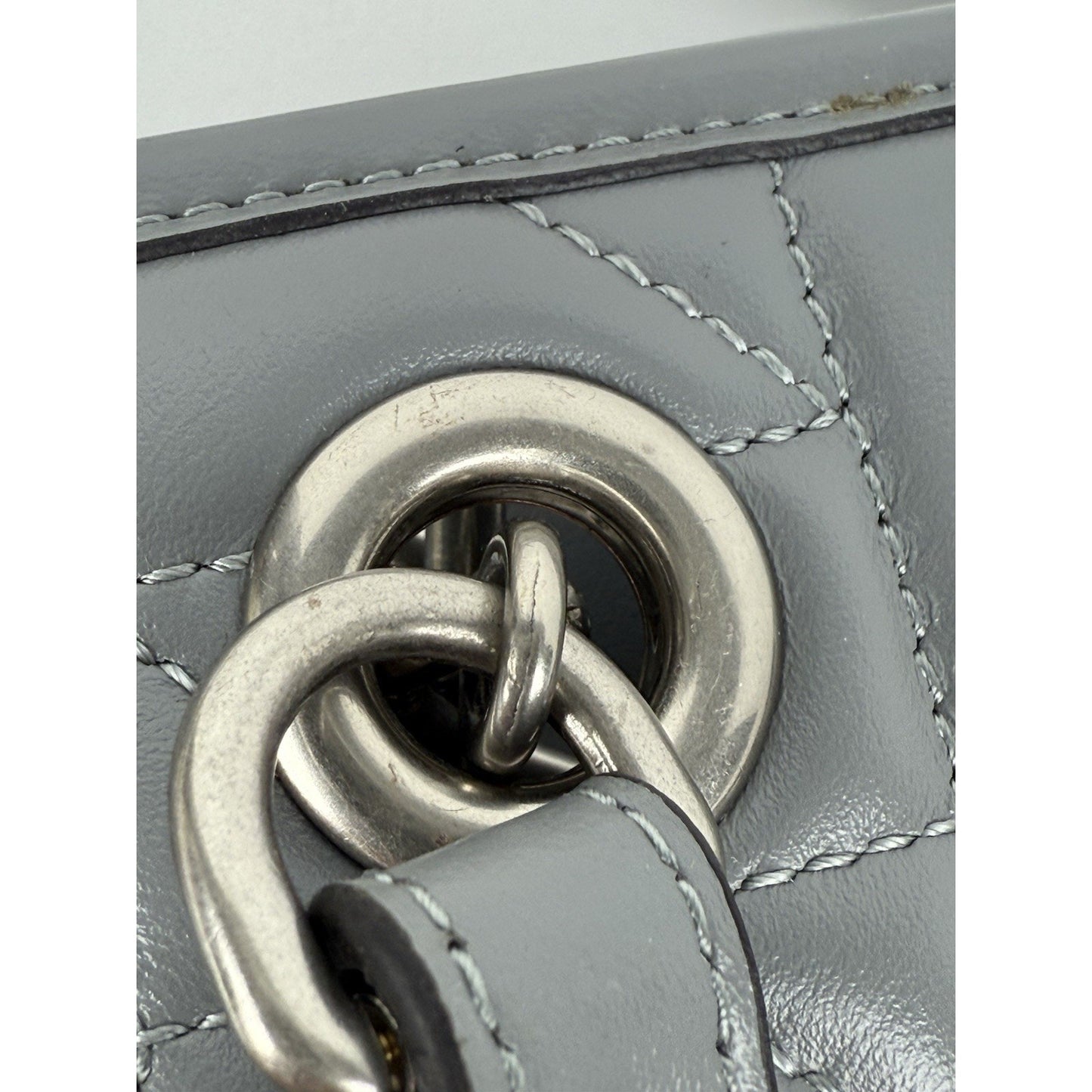 Gucci Double G Marmont Mini Grey Women's Shoulder Bag