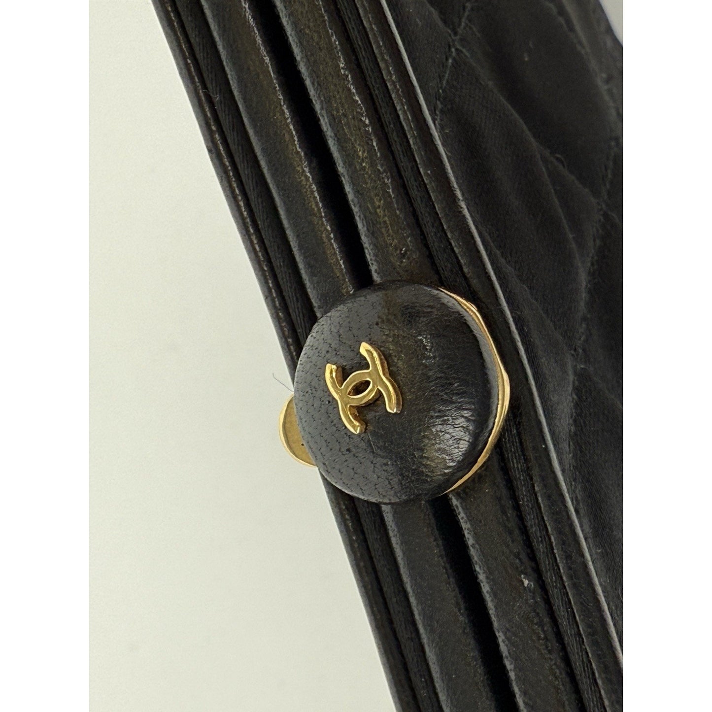 Chanel Vintage Small Fabric Top-Handle Bag with Amber Resin Chain