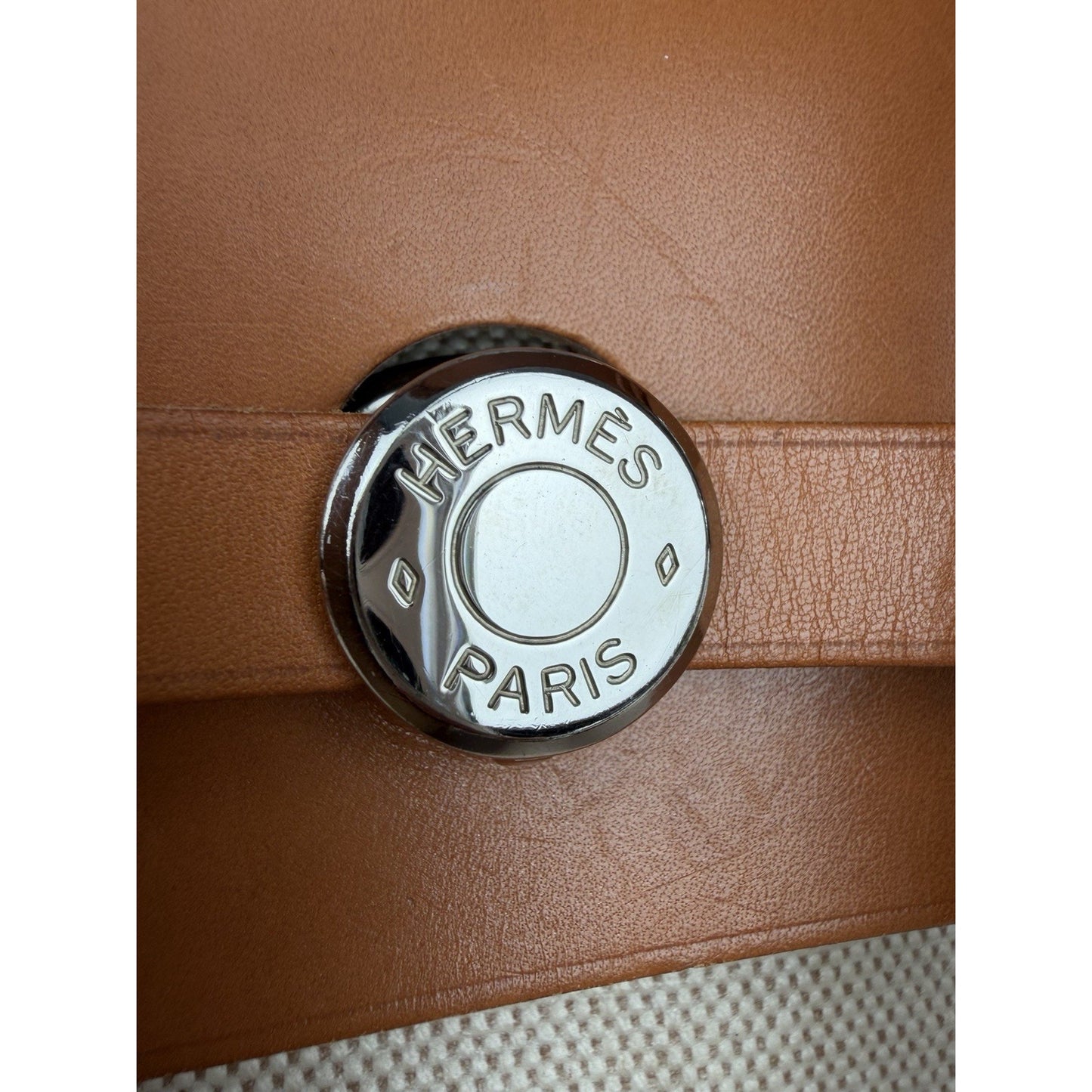 Hermes Herbag 39 (MM) in Beige and Brown Canvas and Leather 2001 C1