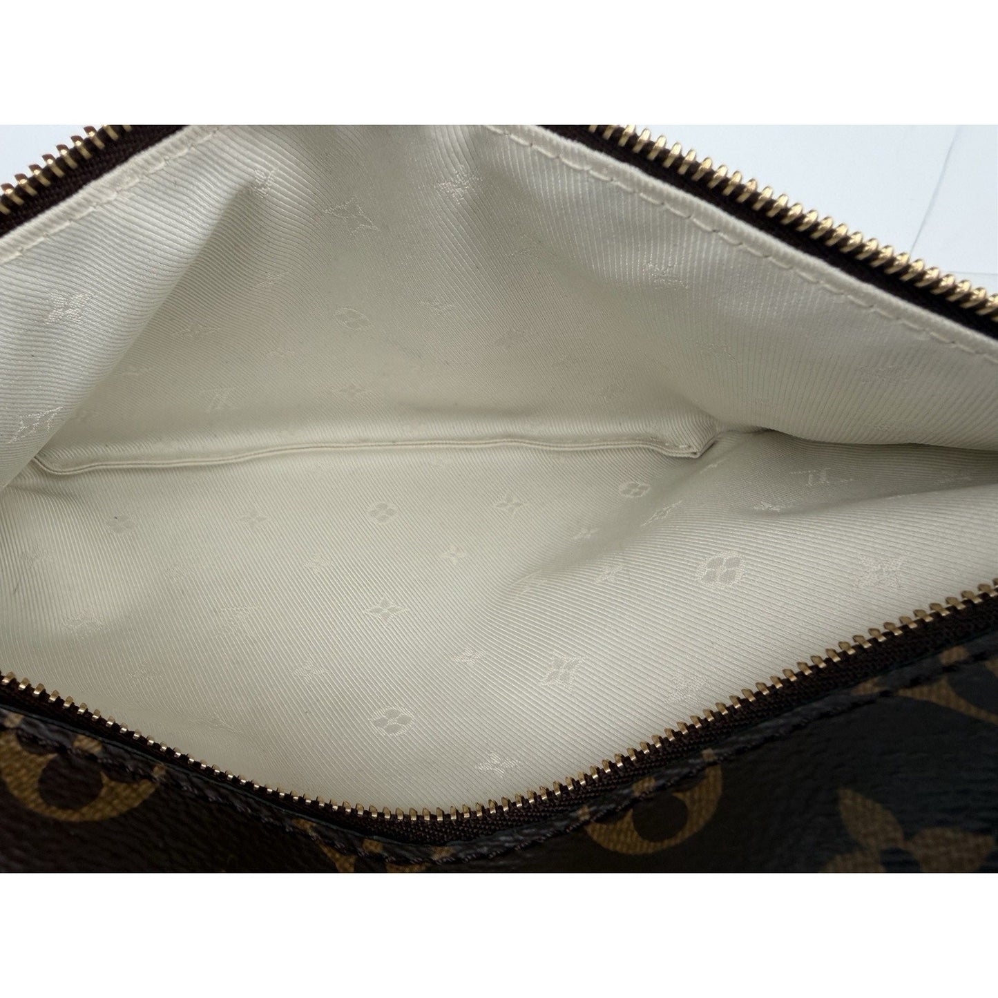 Louis Vuitton High Rise Bumbag in Brown Monogram Coated Canvas Microchipped D8