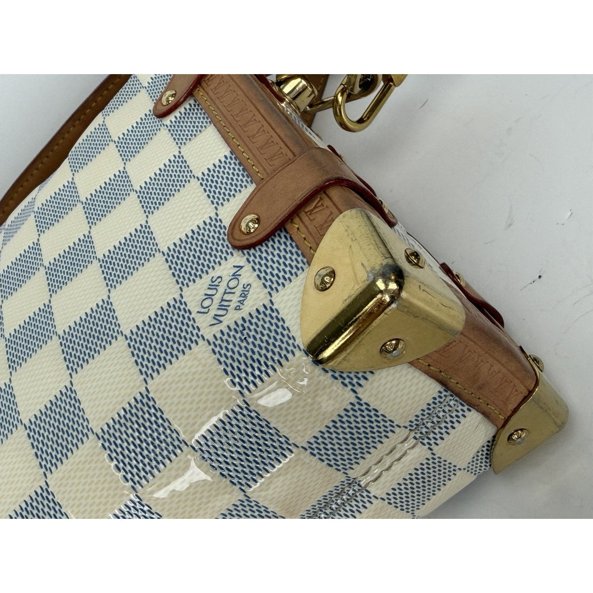 Louis Vuitton Side Trunk MM in Damier Vernis Calfskin Patent Leather NFC D2