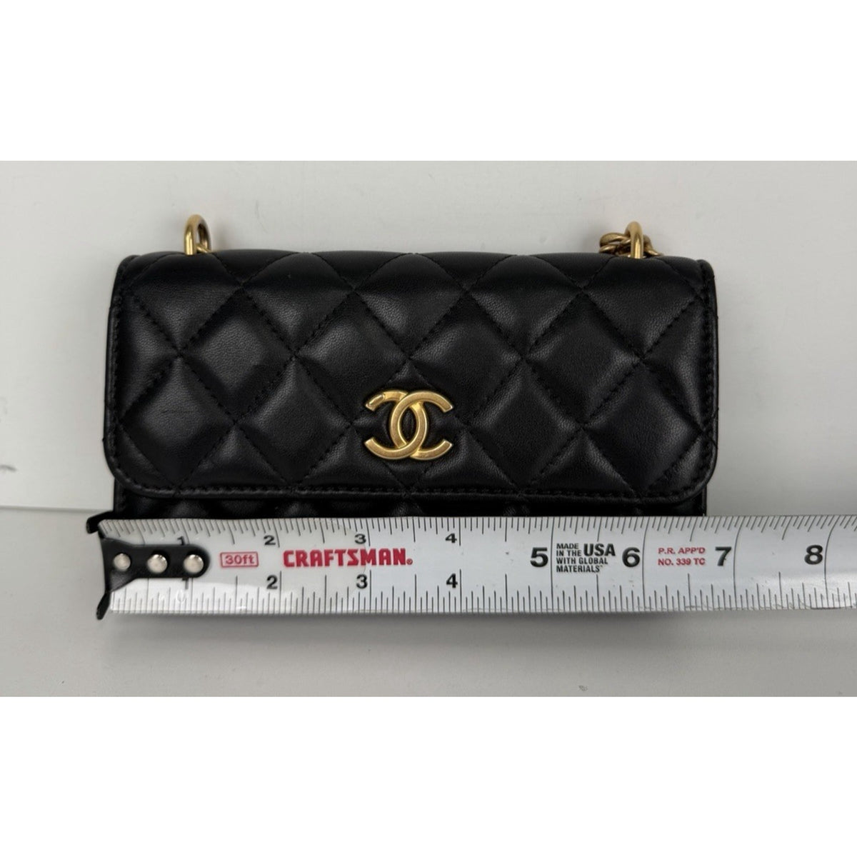 Chanel Dynasty Flap Phone Holder Bag in Black Leather with Gold-Tone HW 2019 D5