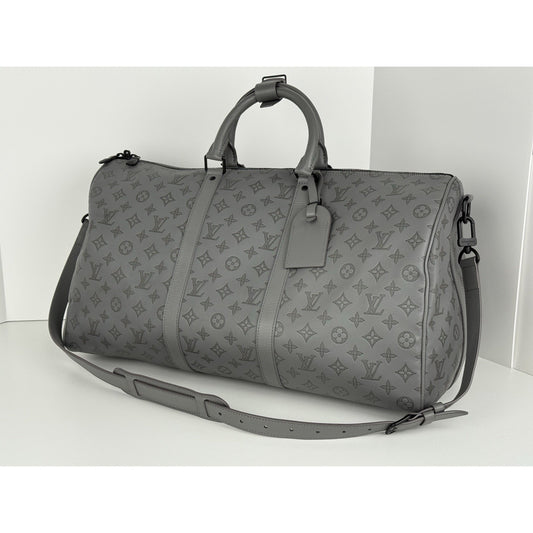 Louis Vuitton Keepall Bandouliere 50 Shadow Monogram Duffle Bag