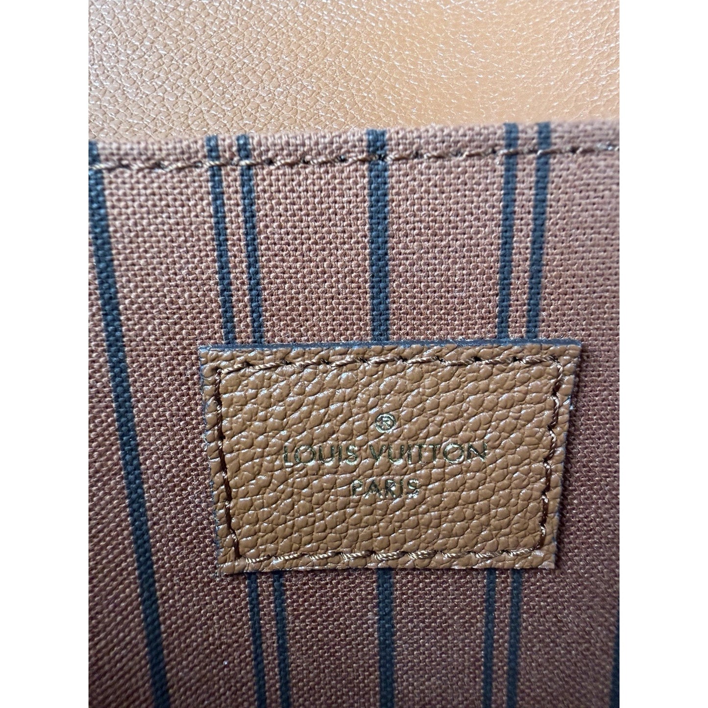 Louis Vuitton Pochette Metis Bag in Cognac Monogram Empreinte Leather NFC B-4