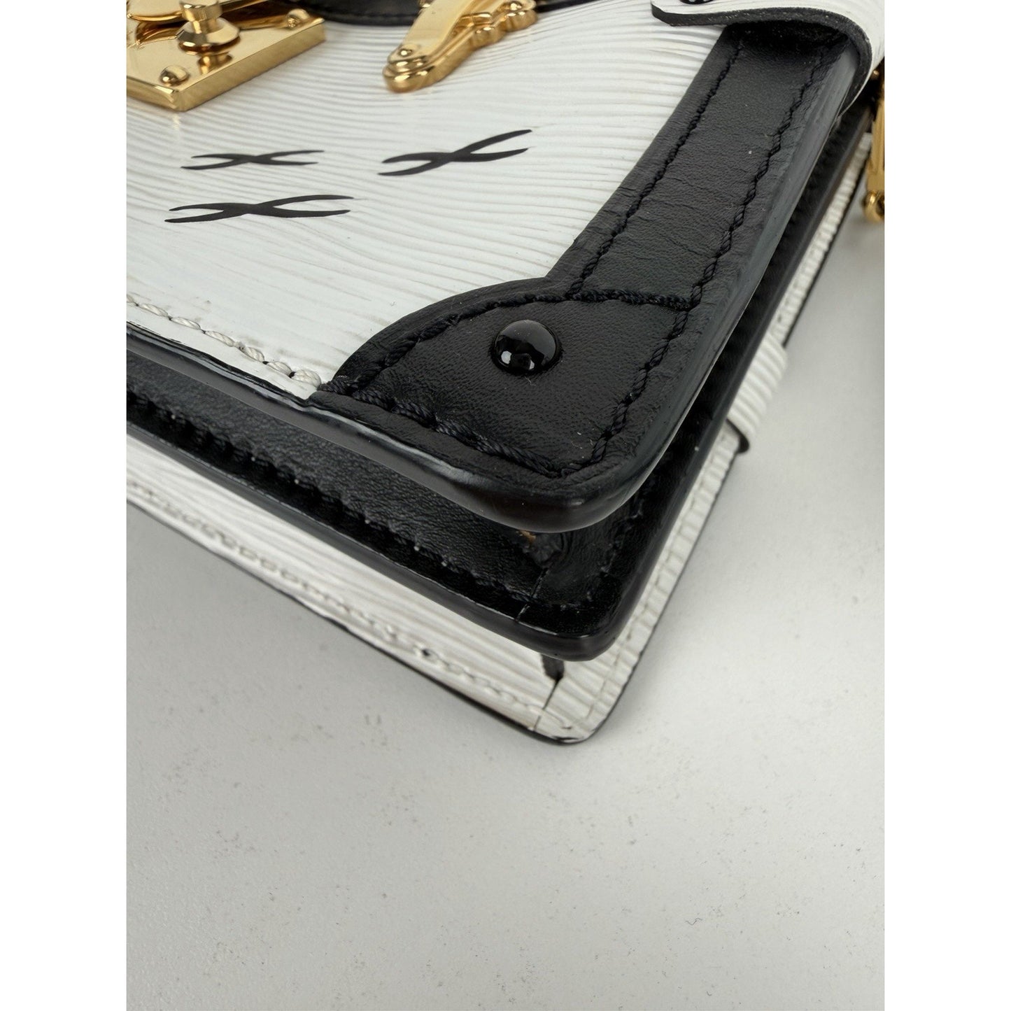 Louis Vuitton Trunk Clutch Crossbody Bag in Black & White Epi Leather NFC C-1