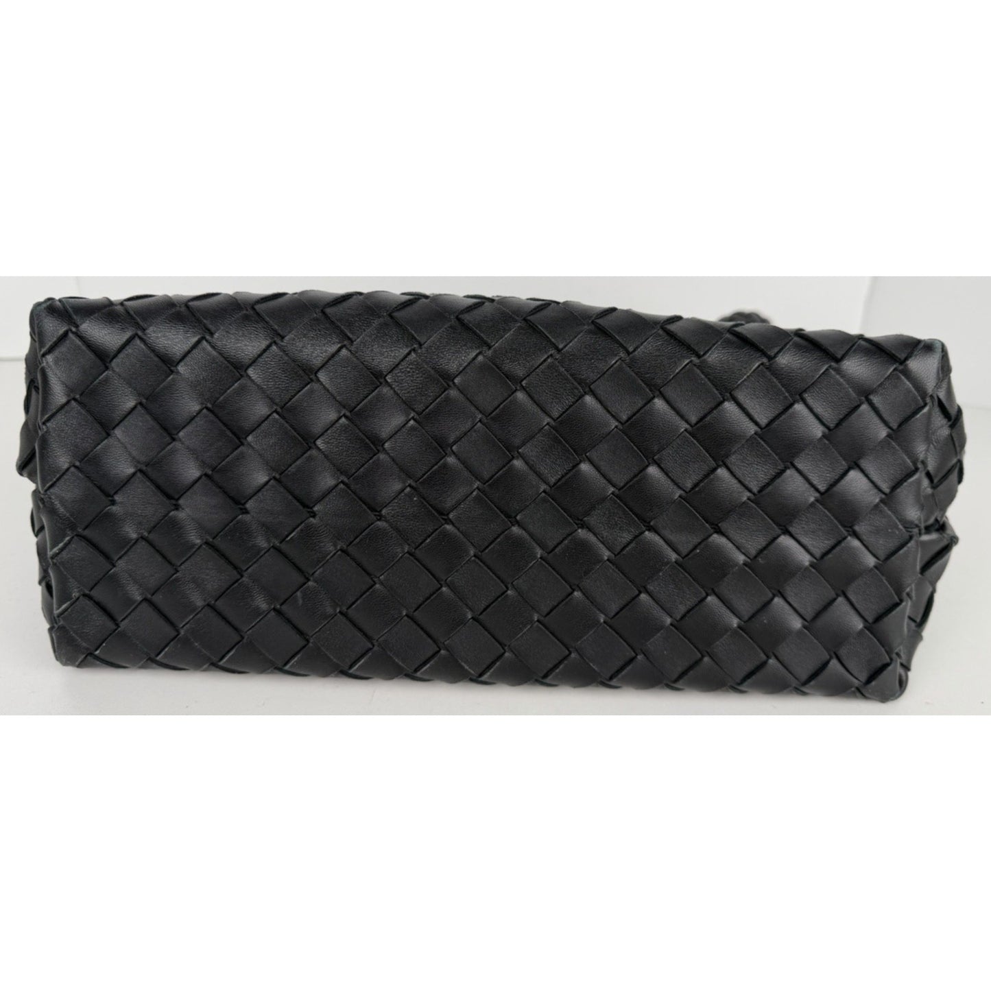 Bottega Veneta Andiamo Tote Small Bag in Black Intrecciato Leather D-4