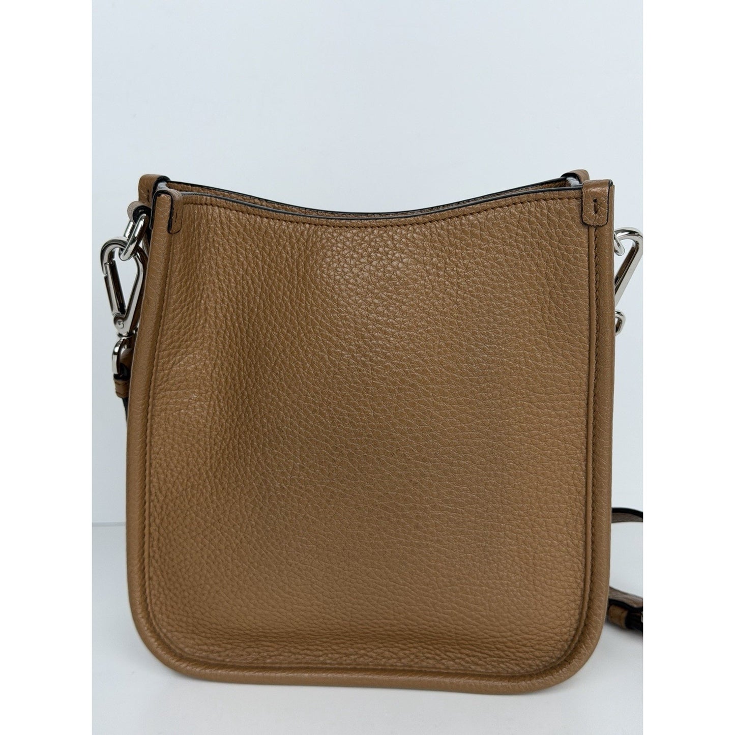 Prada Vitello Daino Soft Mini Hobo Messenger Bag in Caramel Brown Leather