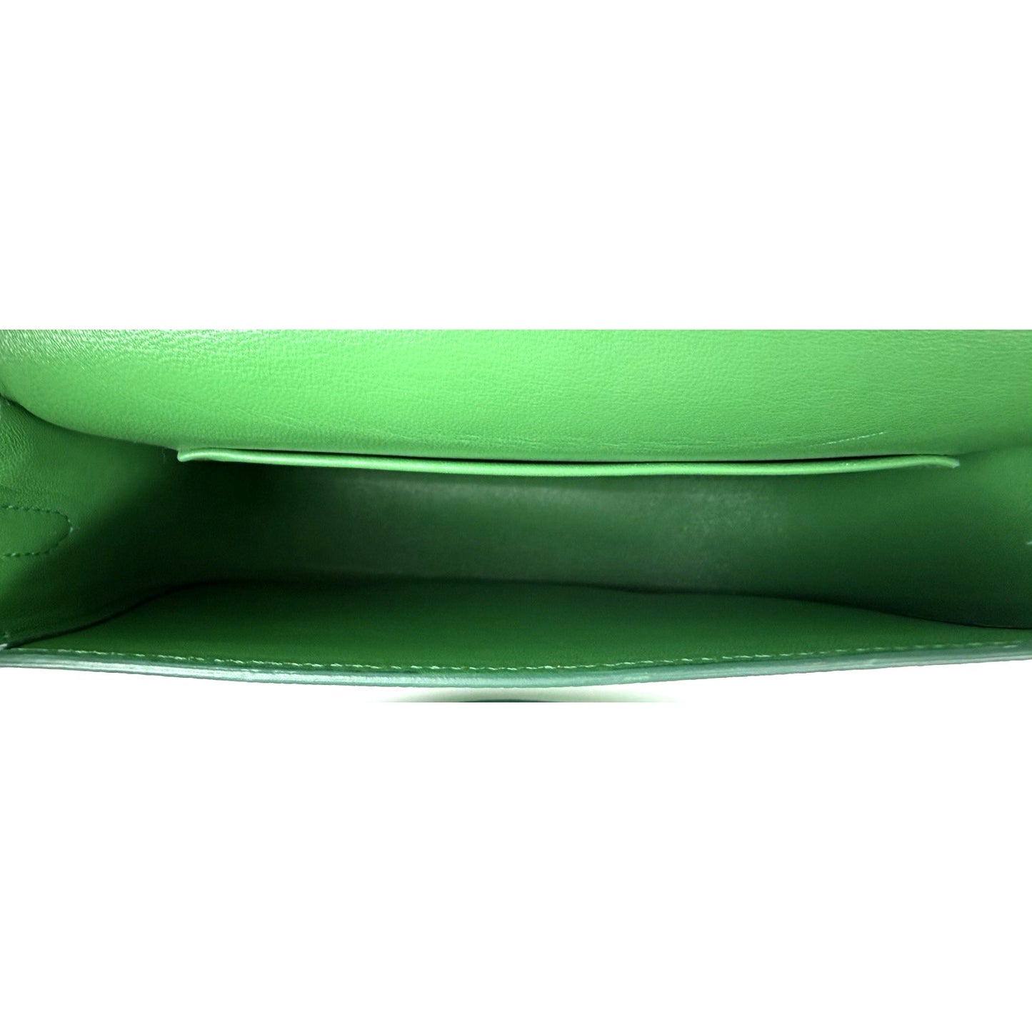 Celine by Phoebe Philo Trotteur Small Crossbody Bag in Grainy Green Leather S-08