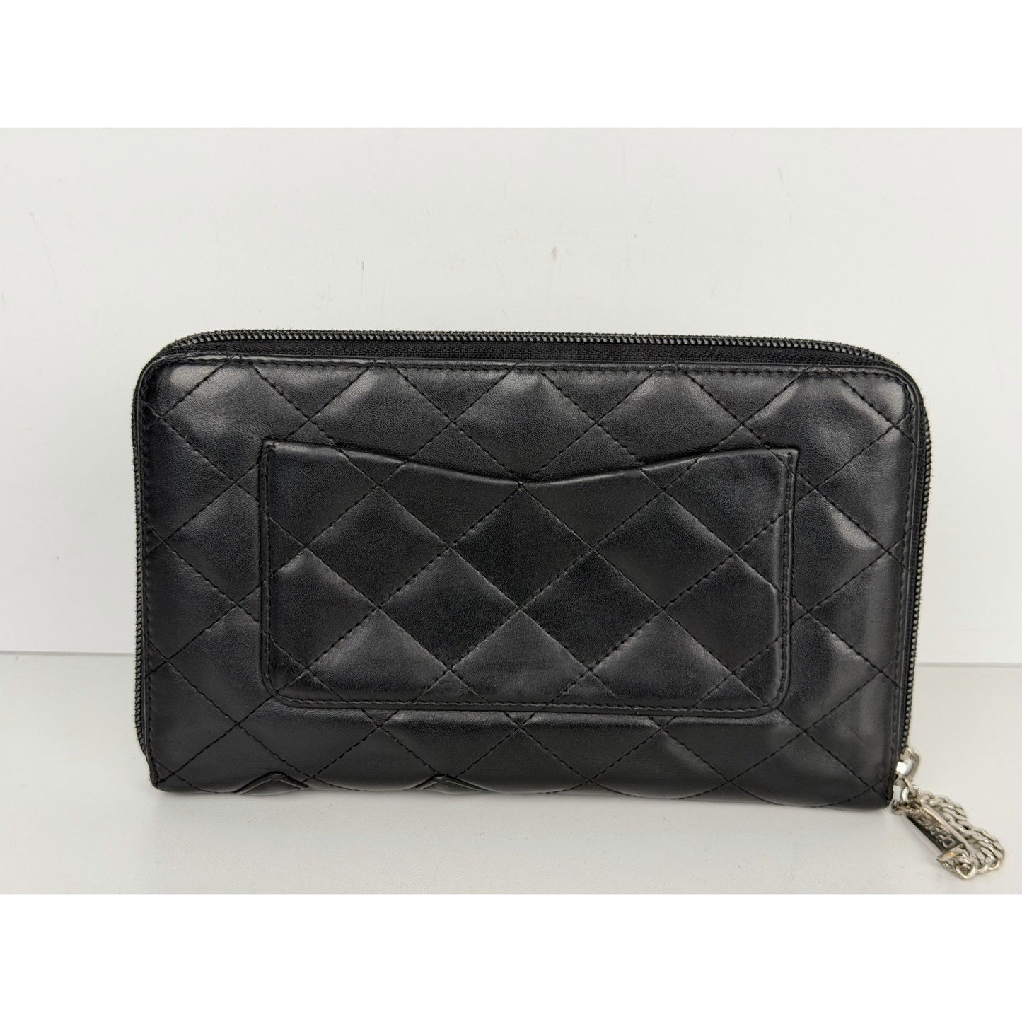 Chanel Cambon Ligne Organizer Wallet in Black Quilted Leather 2008-2009
