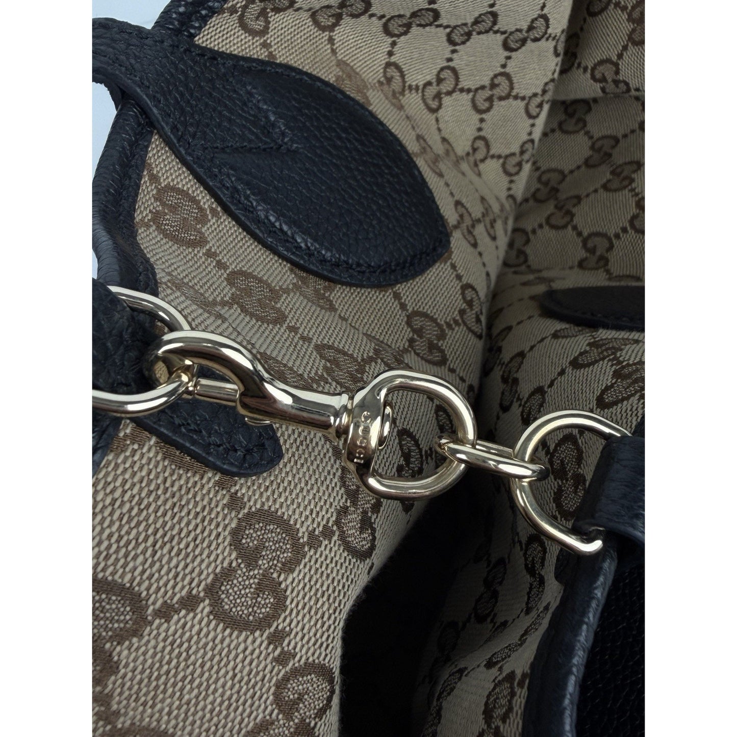 Gucci Totissima Reversible Tote Bag Large in Black Pebbled Leather E-2