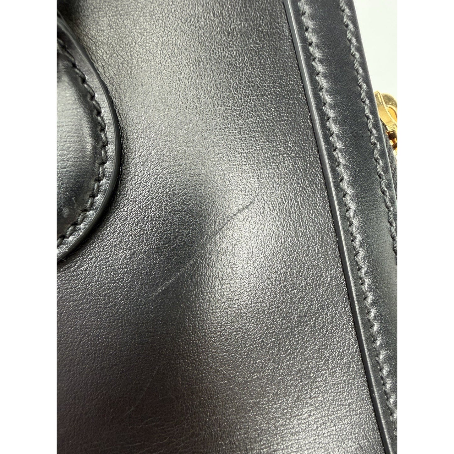 LAYAWAY Gucci Horsebit 1955 Medium Top Handle Bag in Black Smooth Leather C5